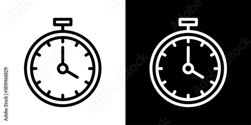 Minimal countdown clock icon with a clean outline, ideal for timers, limited-time offers, event reminders, deadlines, sales banners, and modern UI design.