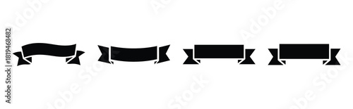 Illustration of the greeting banner simple silhouette vector icon set. happy New Year 2026 vector icons collection.