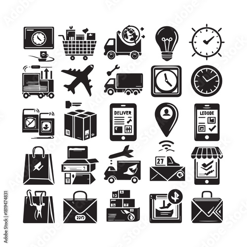 “Supply Chain and Cargo Management Icon Collection”