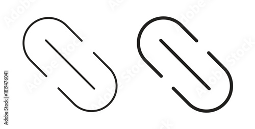 Link icons set isolated on white background flat vector illustration.