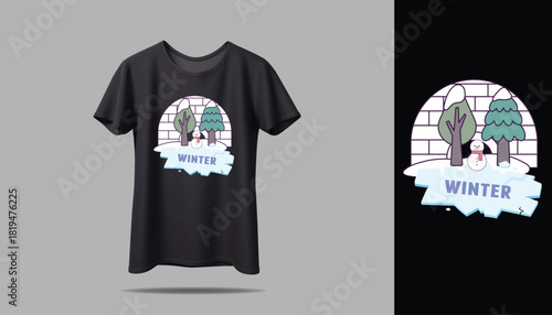 WINTER T-shirt creative design using adobe illustrator and your best choice...	
