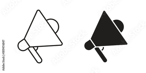 Megaphone icons set isolated on white background flat vector illustration.