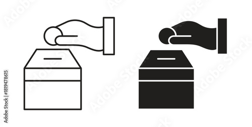 Money donation icons set isolated on white background flat vector illustration.