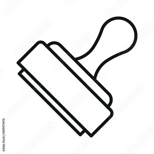 rubber stamp icon in trendy flat design