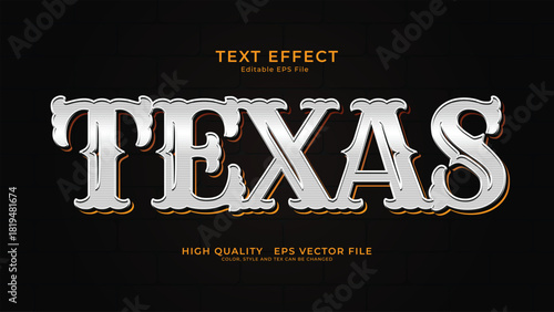 Texas Wild West Vector Fully Editable Smart Object Text Effect
