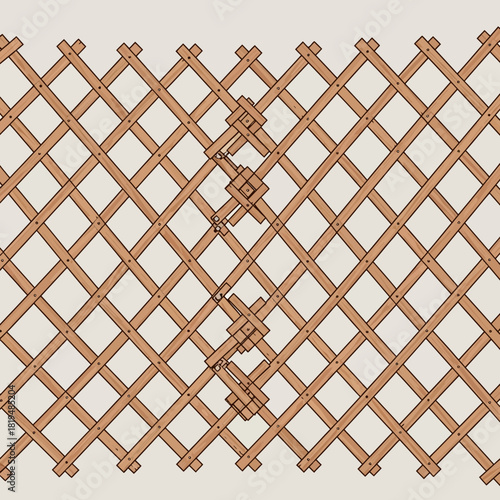 Expansive trellis pattern illustration perfect for backgrounds and decorative layouts