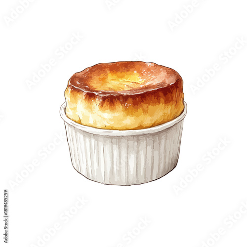 japanese souffle hand drawn vector illustration