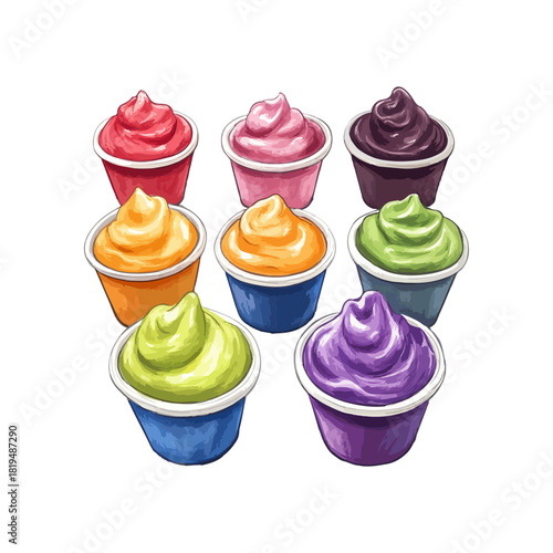 yogurt hand drawn vector illustration