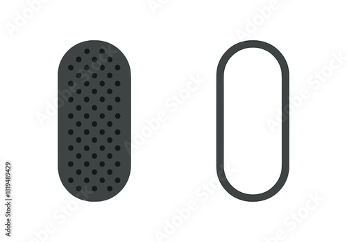 drag handle icons three small pill handle icons with dotted or line texture one flat solid monochrome one thin black outline black and white one full color flat icon light gray