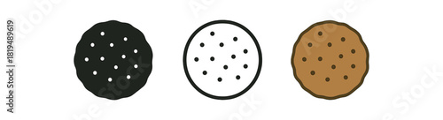 lebanese falafel icons three falafel ball silhouettes with crumb dots one flat solid monochrome one thin black outline black and white one full color flat icon golden brown