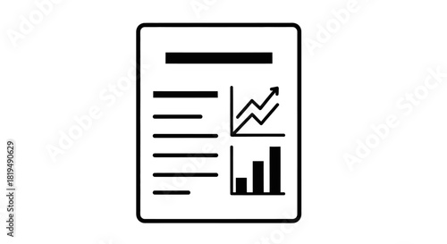 A document containing text and charts, representing data analysis and business performance.