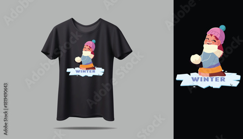 WINTER T-shirt creative design using adobe illustrator and your best choice...	