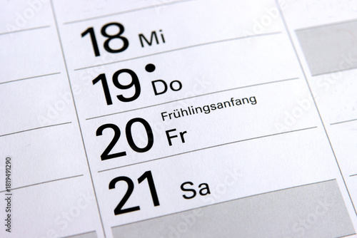 Am 20. März ist Frühlingsanfang