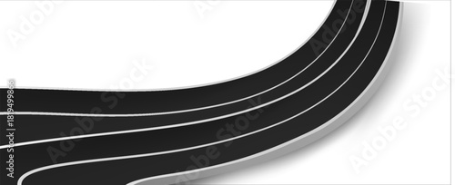 asphalt road, curve highway, vector illustrations