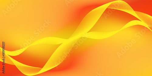 Abstract orange gradient background with shining lines waves. Minimalist background for banner, poster, cover, brochure, flyer, website