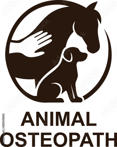 Logo for an animal osteopath