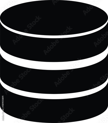 Database icon vector. server data storage symbol. modern technology logo. digital information system