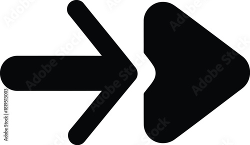 Next forward arrow icon button ui web design element direction symbol