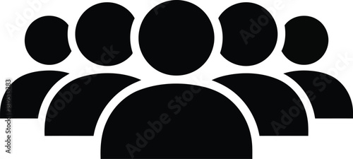 Group of people icon vector illustration. team, community, user profile symbol.