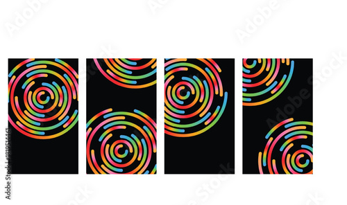 Colorful Wavy Line Backgrounds – Minimal Organic Curvy Stripe Vector Collection