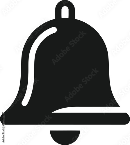 Notification bell icon vector. alert reminder alarm symbol for ui web mobile app design
