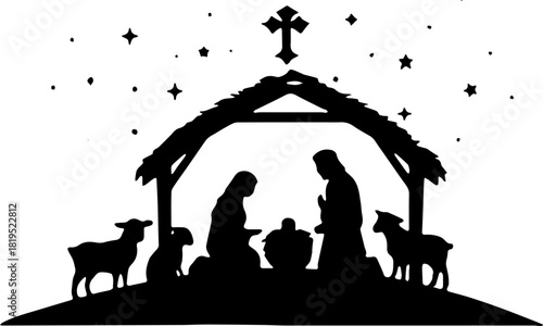 nativity scene vector