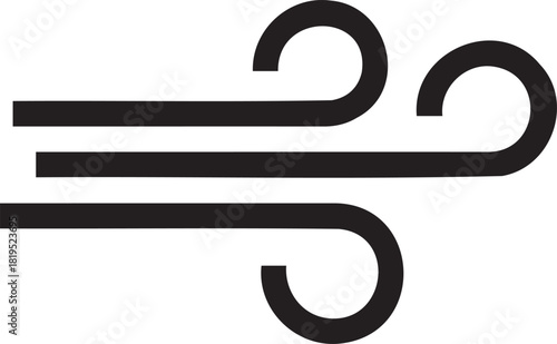 Wind Icon A Symbol of Airflow and Weather Conditions.