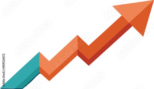 Upward trending arrow graphic symbolizing business growth and success
