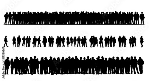 vector silhouettes of people