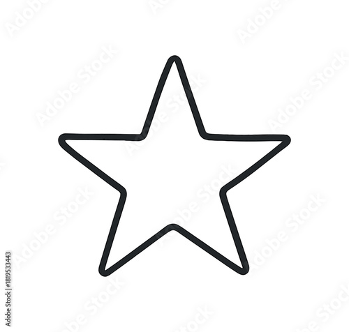 single minimal black outline icon of handdrawn contour no fill transparent background