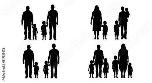Representing Modern Family Structures with Diverse Parents and Children Silhouettes