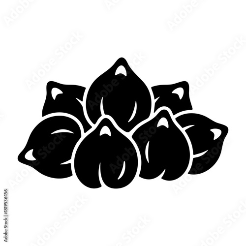 Pile of chickpeas silhouette illustration