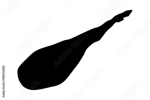 Ham leg cured pork meat silhouette graphic icon