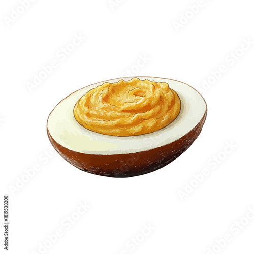 deviled egg hand drawn vector illustration
