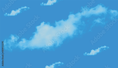 A panoramic backdrop of sky clouds