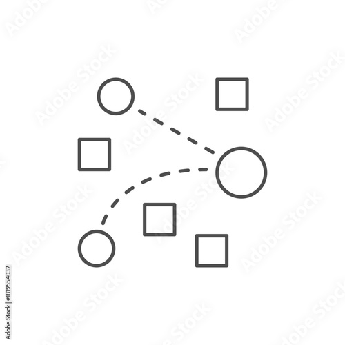 Strategy plan line outline icon