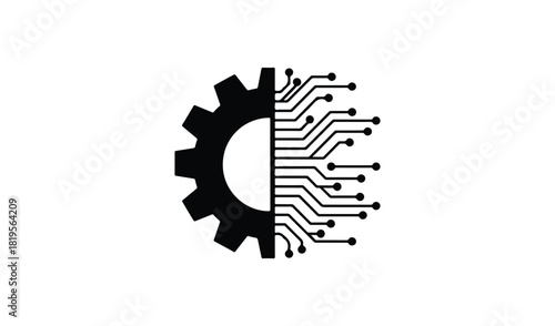 Digital transformation of industry combining mechanical gear and circuit board
