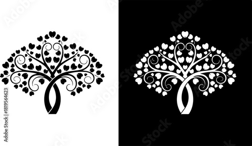 Romantic Heart Garden Love Tree Set