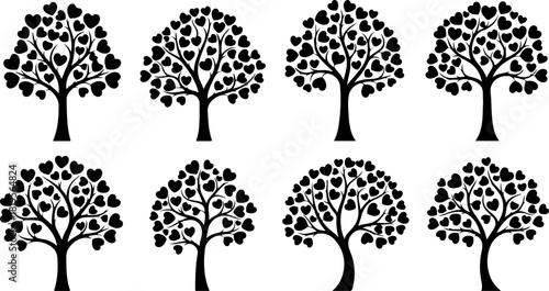 Romantic Heart Garden Love Tree Set