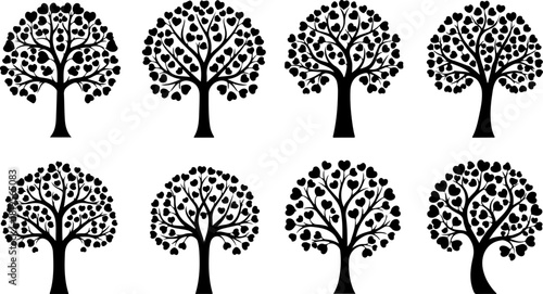 Romantic Heart Garden Love Tree Set