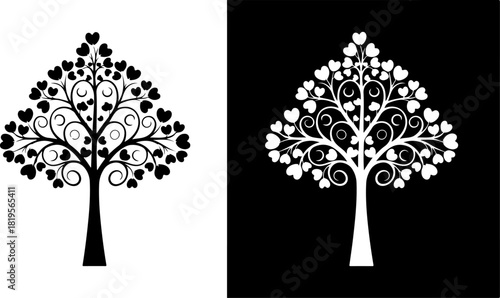 Romantic Heart Garden Love Tree Set