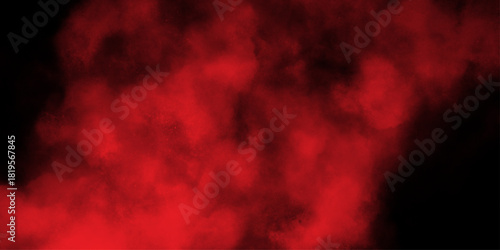 Red steam on a black background. Abstract black and red fantasy watercolor background abstract fire flame grunge texture background . mysterious flowing digital particles of red clouds grunge .