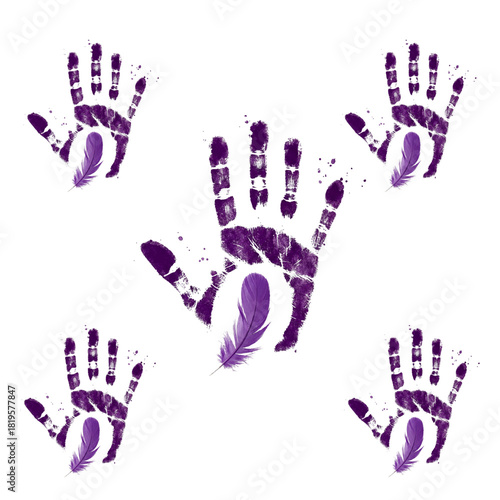 Hand-painted banner to stop violence