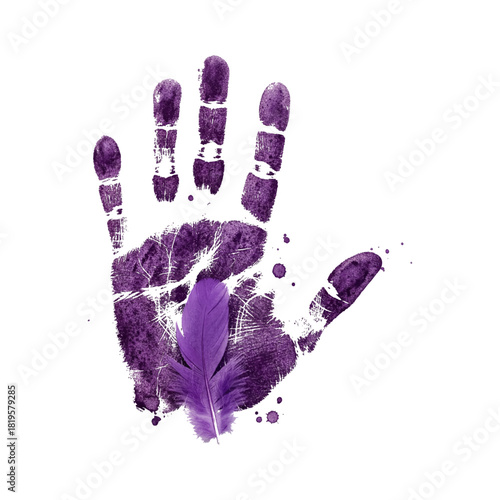 Left Hand paint for stop violance