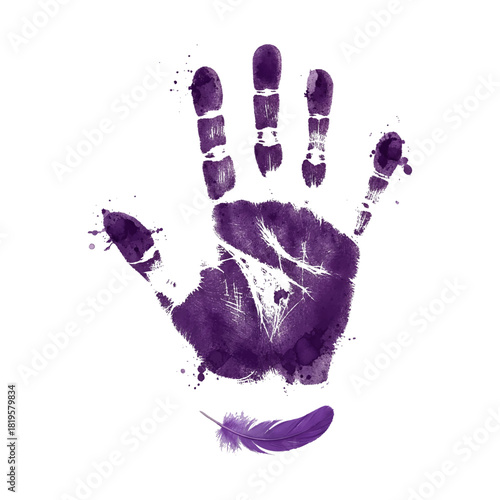 Right Hand paint for stop violance