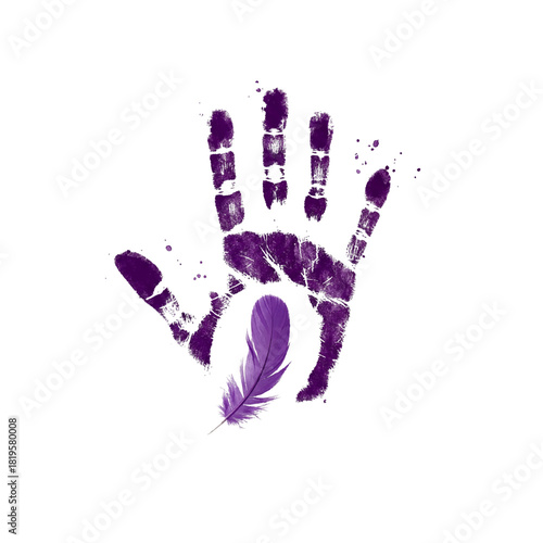 Purple Handprint International Violence Day Art
