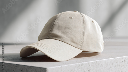 A simple cap resting on a surface, with a shadow creating an interesting effect