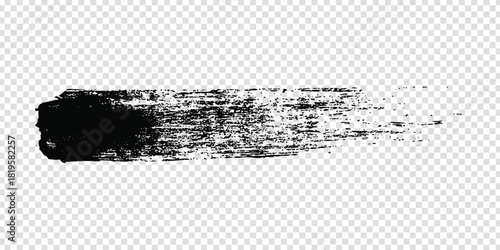 A dynamic, artistic brush stroke of vibrant blue paint against a clean white background.