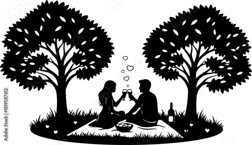 Romantic Couple Under the Tree”