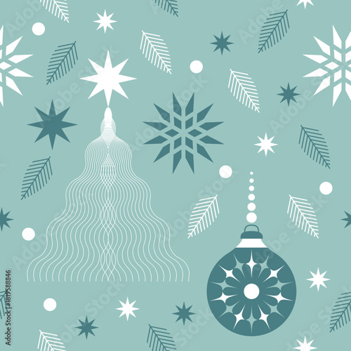Seamless Christmas pattern, xmas background	
